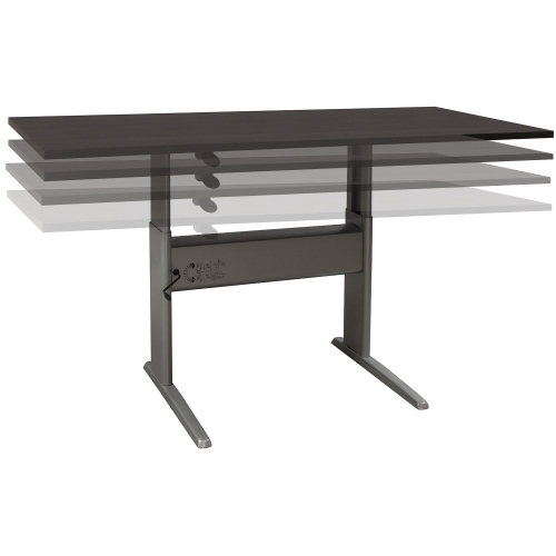 Ergotech Teknion Torsion Sit Stand Adjustable Desk Black Base Allsold